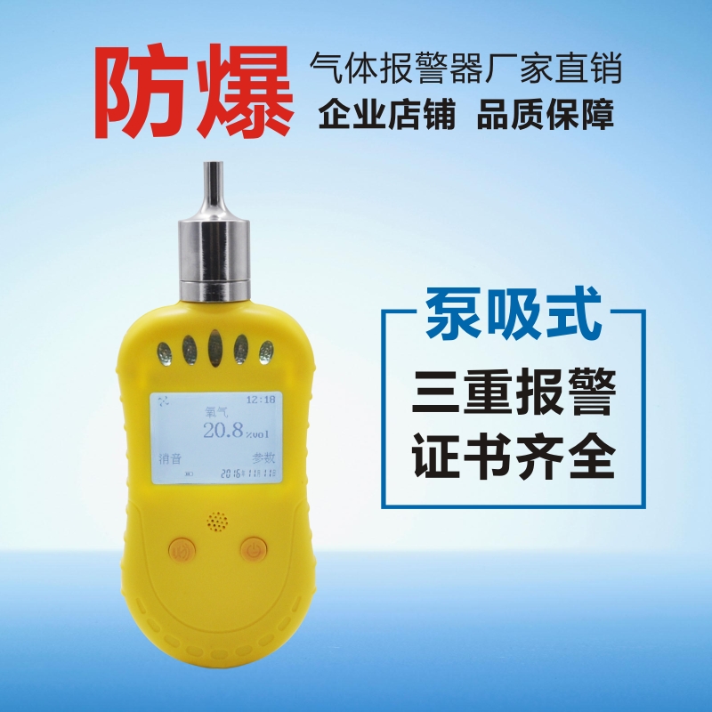 泵吸式氧气气体检测仪西安便携式气体检测仪生产厂家HFP-1201(BX)